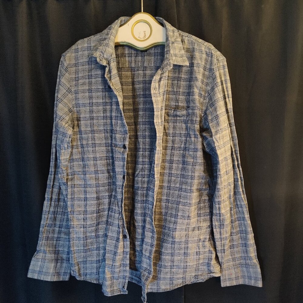 Marc Anthony Men's Slim Fit Flannel Cotton Button Down Shirt Size Large